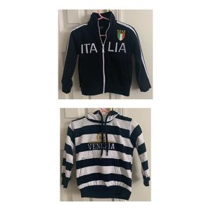 NWOT SZ 1/2 NAVY ITALIA JACKET & VENICE HOODIE